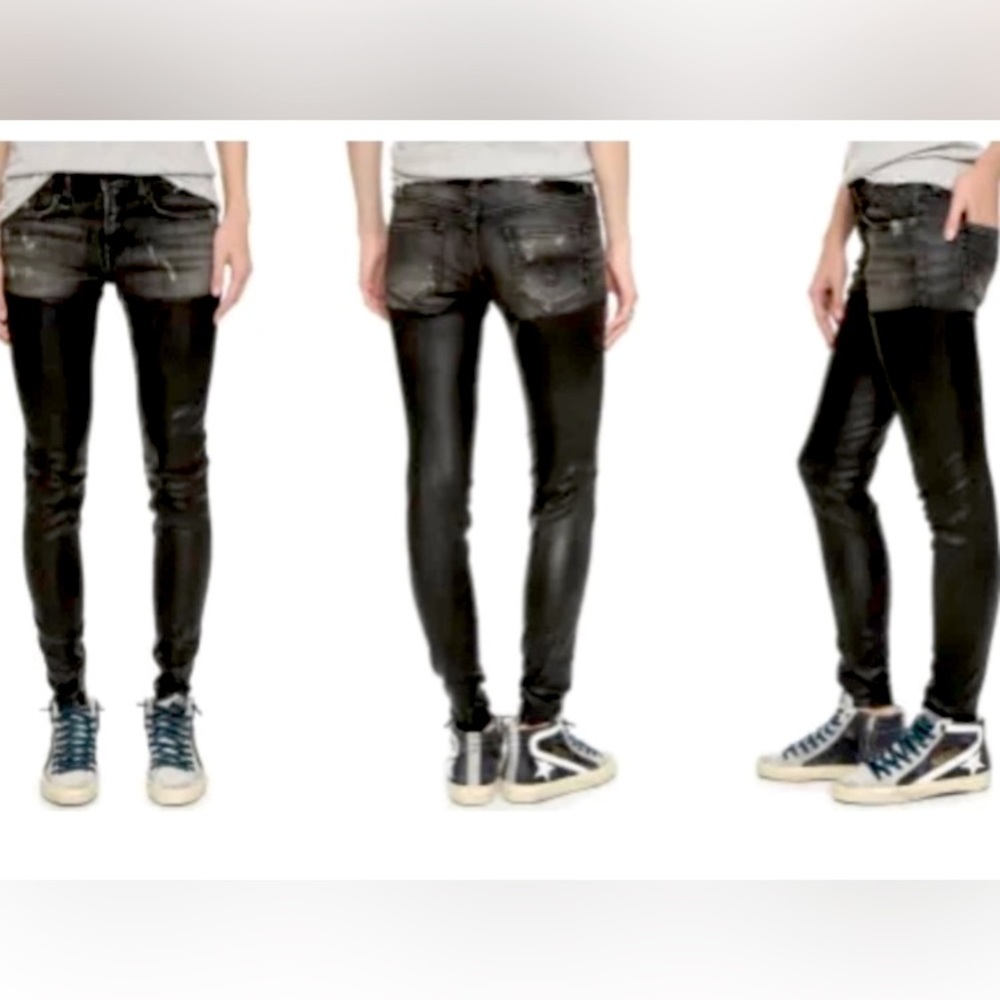 R13 denim & leather chaps